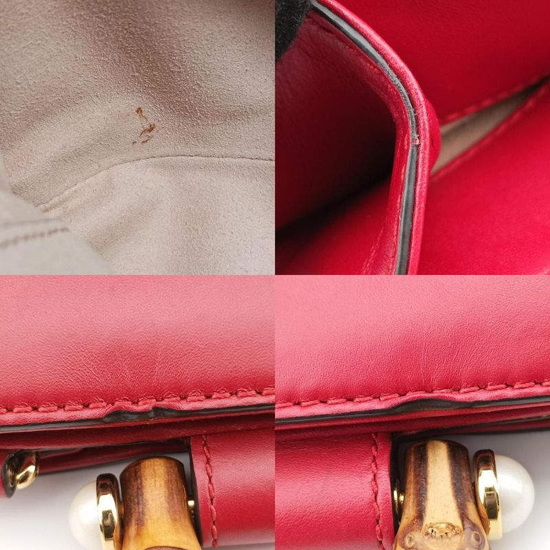 Gucci Bamboo Nim Fair Red Leather 470271 D021771045