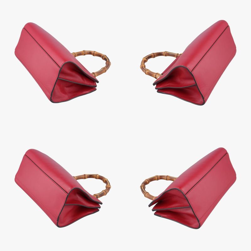 Gucci Bamboo Nim Fair Red Leather 470271 D021771045