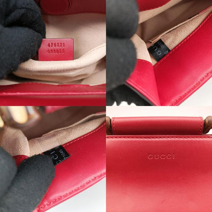Gucci Bamboo Nim Fair Red Leather 470271 D021771045