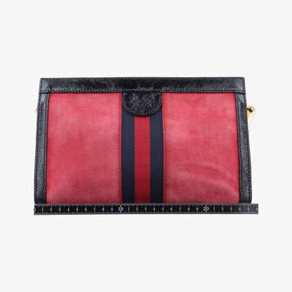 Gucci Ophidia Red And Black Suede And Leather 503877 A024094238