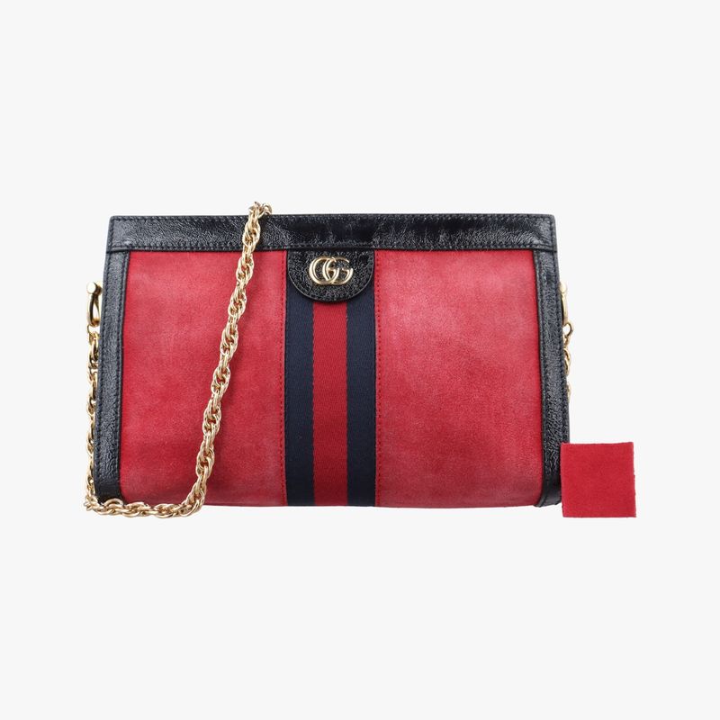 Gucci Ophidia Red And Black Suede And Leather 503877 A024094238