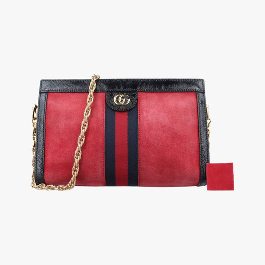 Gucci Ophidia Red And Black Suede And Leather 503877 A024094238