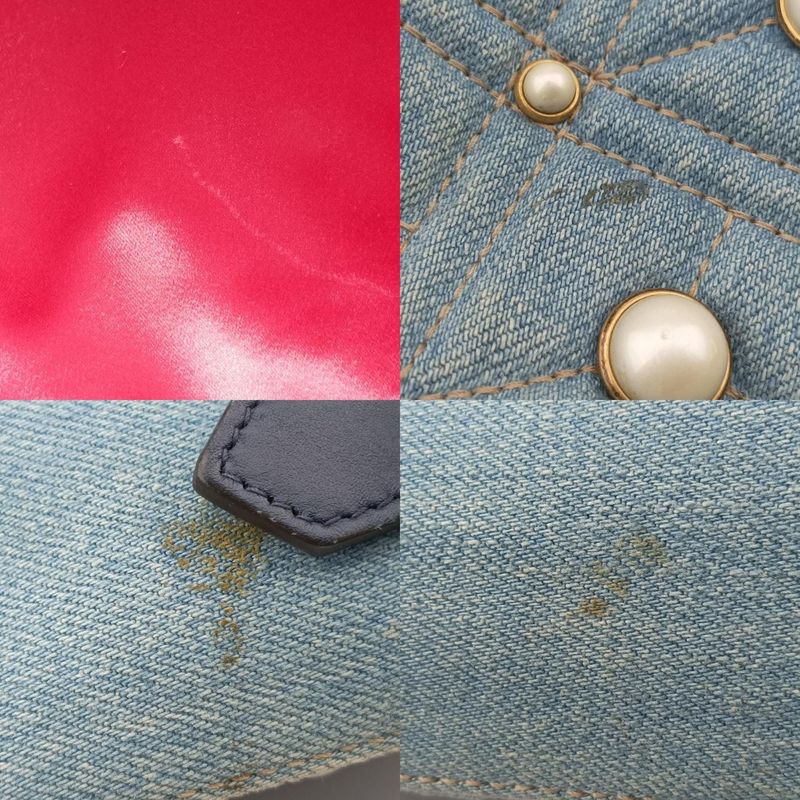 Guccigg Marmont Blue Denim And Leather 447632 B024087403