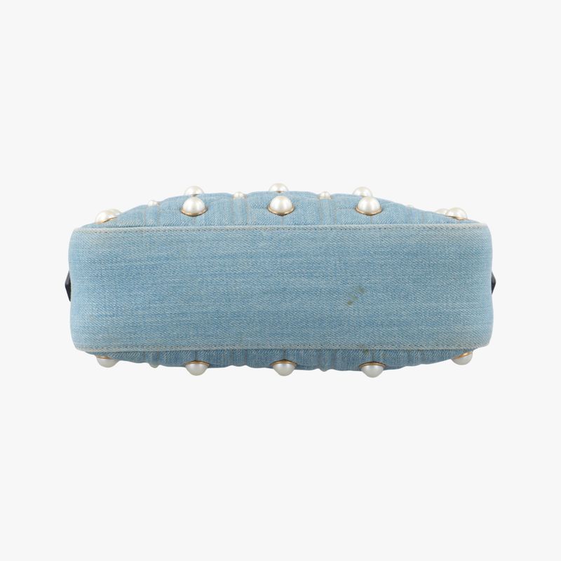 Guccigg Marmont Blue Denim And Leather 447632 B024087403