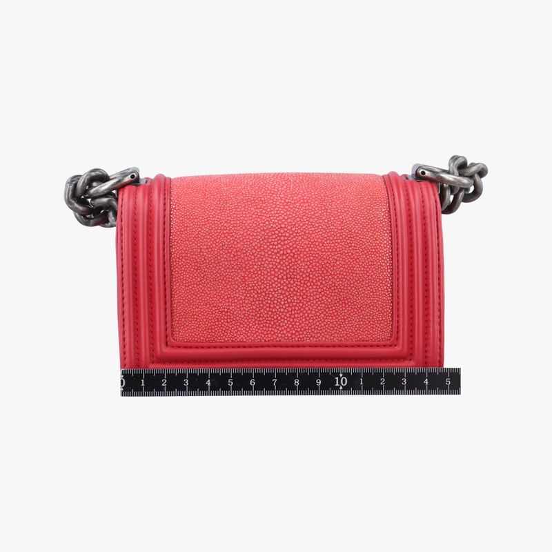 Chanel Boy Chanel Red Lamb Skin And Galuchat A6623021026517