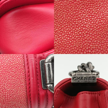 Chanel Boy Chanel Red Lamb Skin And Galuchat A6623021026517