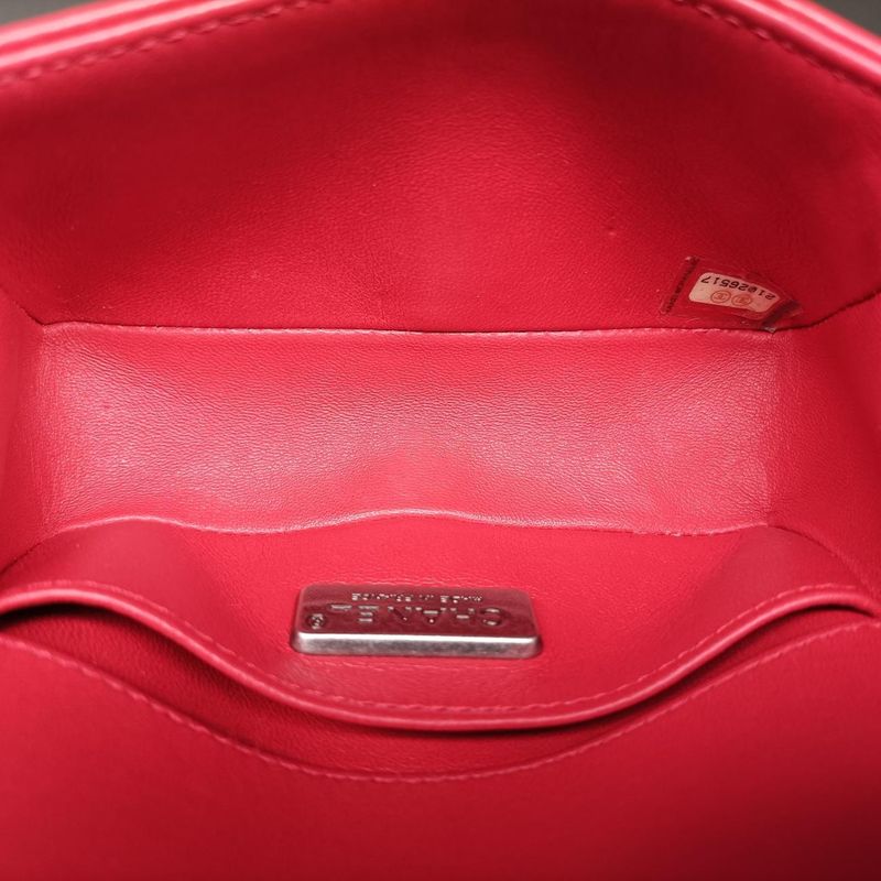 Chanel Boy Chanel Red Lamb Skin And Galuchat A6623021026517