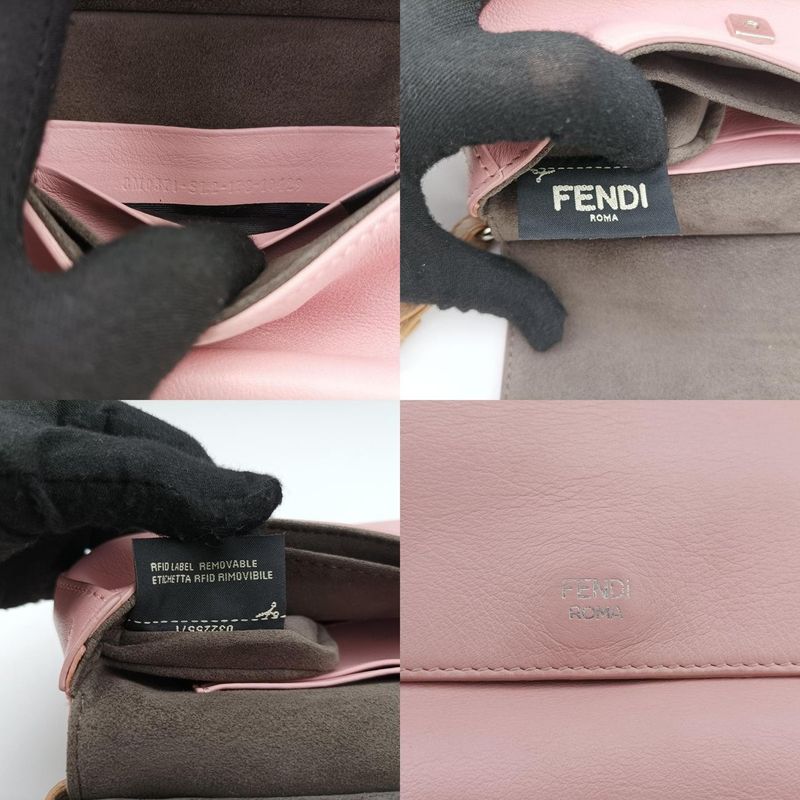 Fendi Micro Monster Double Baguette Beige Leather 8m0371 8m0371-sl-2-178-10429