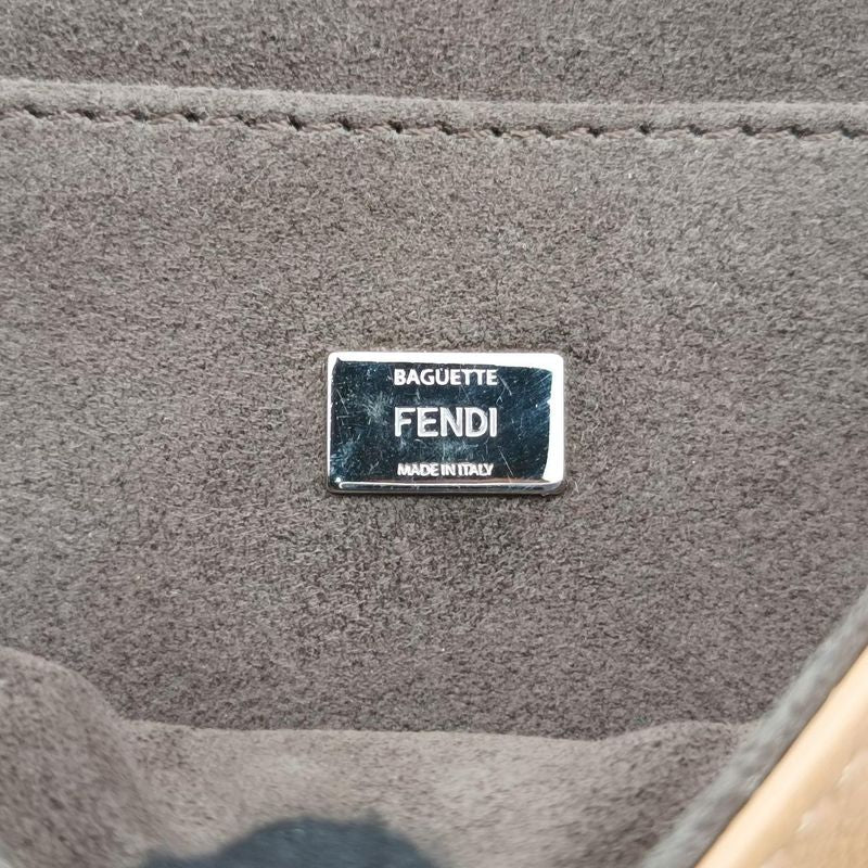 Fendi Micro Monster Double Baguette Beige Leather 8m0371 8m0371-sl-2-178-10429