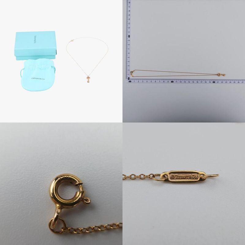 Tiffany Oval Key Pendant Gold Au750