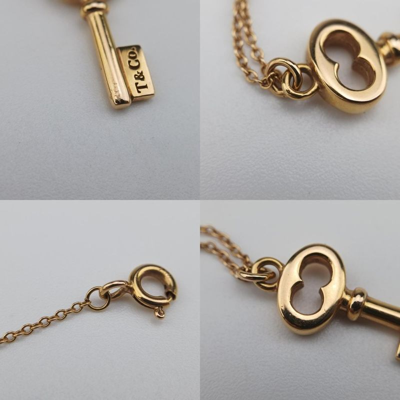Tiffany Oval Key Pendant Gold Au750