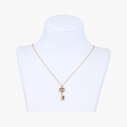 Tiffany Oval Key Pendant Gold Au750