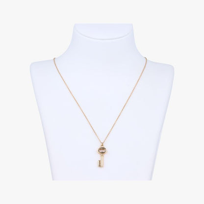 Tiffany Oval Key Pendant Gold Au750