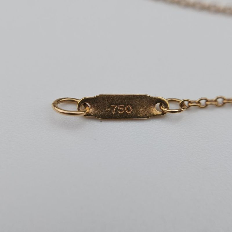 Tiffany Oval Key Pendant Gold Au750