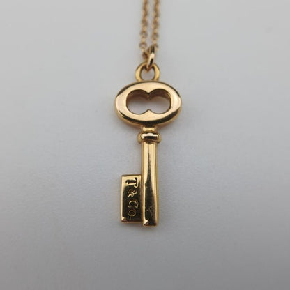 Tiffany Oval Key Pendant Gold Au750