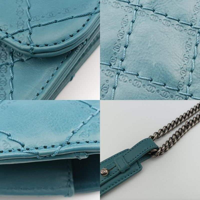 Chanel255 Matelasse Blue Leather A66985 16070388