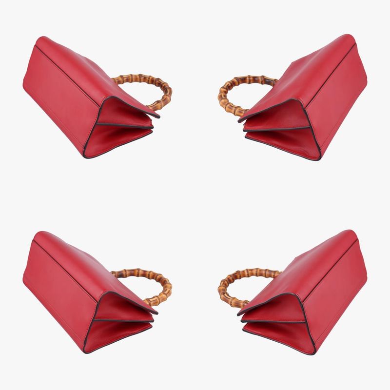 Gucci Bamboo Nim Fair Red Leather 470271 G021540433