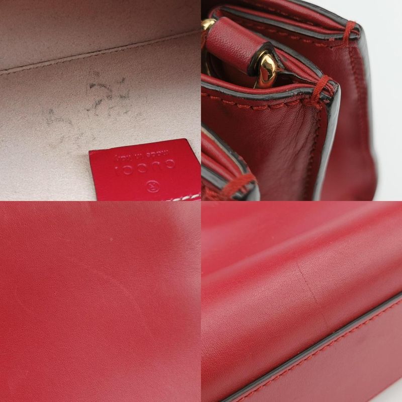Gucci Bamboo Nim Fair Red Leather 470271 G021540433