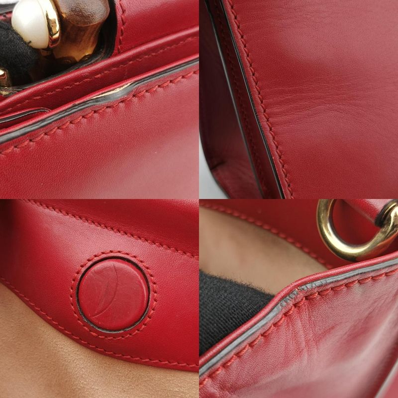 Gucci Bamboo Nim Fair Red Leather 470271 G021540433