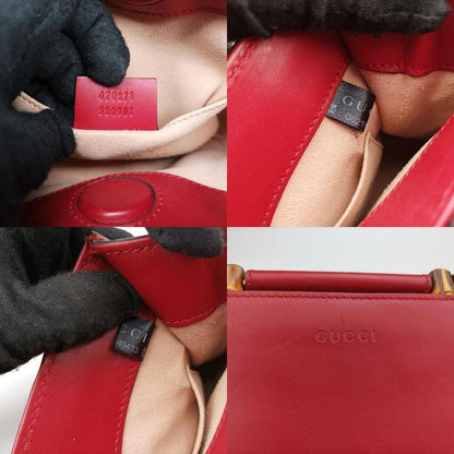 Gucci Bamboo Nim Fair Red Leather 470271 G021540433