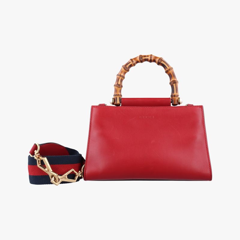 Gucci Bamboo Nim Fair Red Leather 470271 G021540433