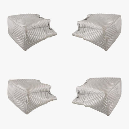 Chanel Urban Spirit V-stitch Silver Sparkle Leather A9113622428281