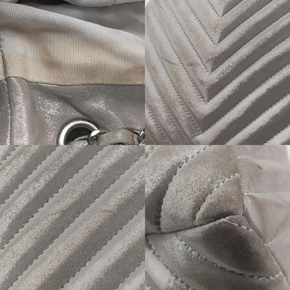 Chanel Urban Spirit V-stitch Silver Sparkle Leather A9113622428281