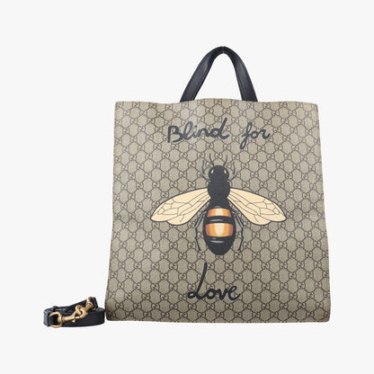 Guccigg Supreme Bee Beige And Multicolor PVC Coated Canvas 450950 D023959407