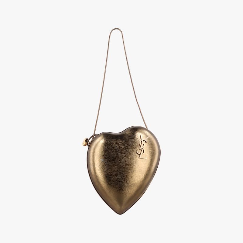 Yves Saint Laurentyves Saint Laurent Love Box Heart Shape Gold Leather 466212