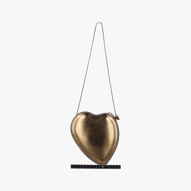 Yves Saint Laurentyves Saint Laurent Love Box Heart Shape Gold Leather 466212