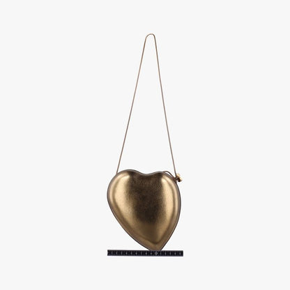 Yves Saint Laurentyves Saint Laurent Love Box Heart Shape Gold Leather 466212