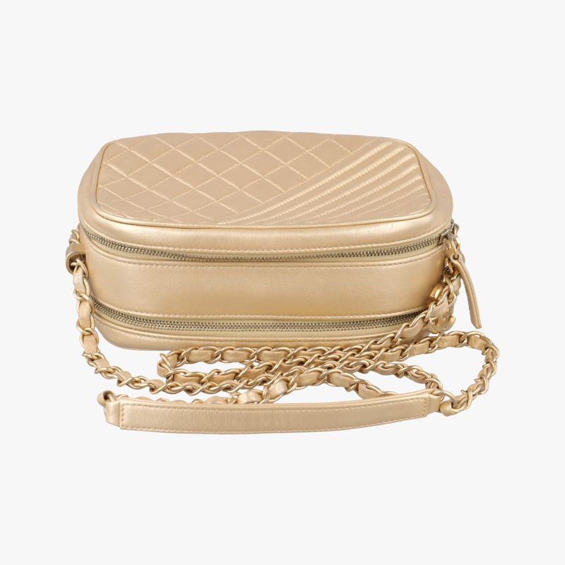 Chanel Coco Boy Camera Case Gold Lambskin A92655 20484370