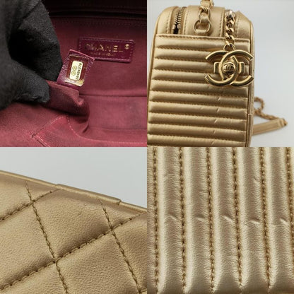 Chanel Coco Boy Camera Case Gold Lambskin A92655 20484370