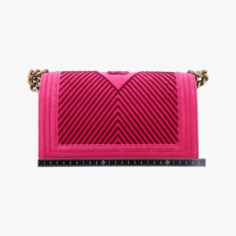 Chanel Boy Chanel Pink And Black Suede A67086 24406189