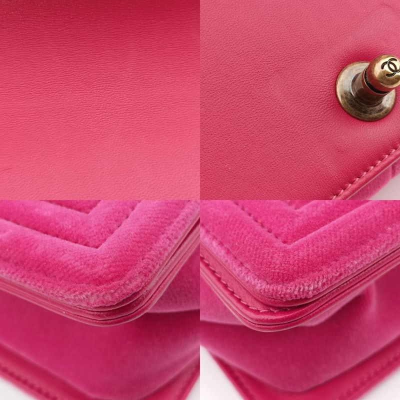 Chanel Boy Chanel Pink And Black Suede A67086 24406189