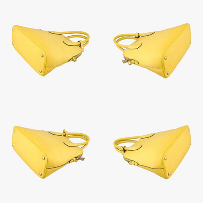 Prada Quill Top Handle Yellow Saffiano Leather Bl0902 25