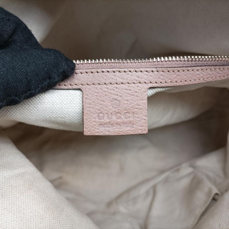 Gucciguccissima Bree Beige And Pink Canvas And Leather 323673 G015737322