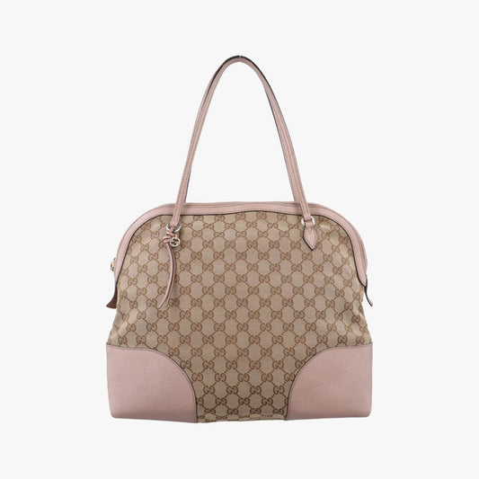 Gucciguccissima Bree Beige And Pink Canvas And Leather 323673 G015737322