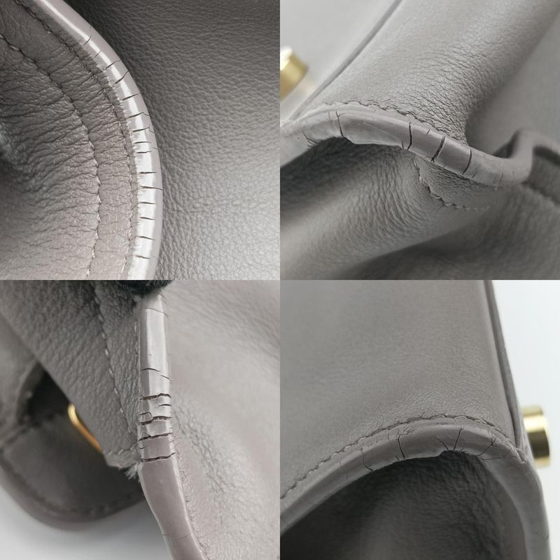 Yves Saint Laurentyves Saint Laurent Baby Cabas Su Grey Leather 394461 Grp394461