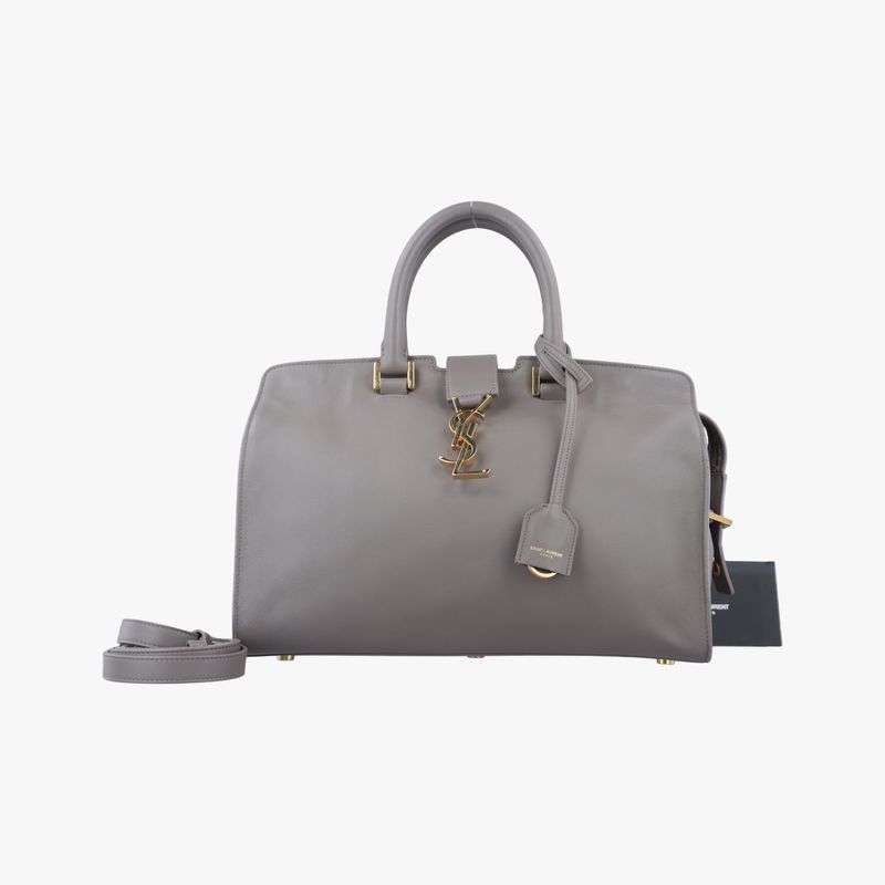 Yves Saint Laurentyves Saint Laurent Baby Cabas Su Grey Leather 394461 Grp394461