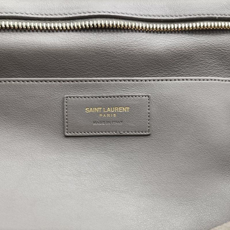 Yves Saint Laurentyves Saint Laurent Baby Cabas Su Grey Leather 394461 Grp394461