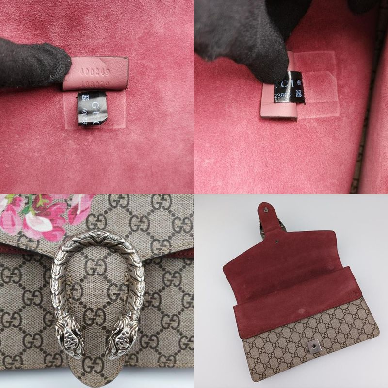 Gucci Dionysus Beige Red And Multicolor PVC Coated Canvas And Suede 400249