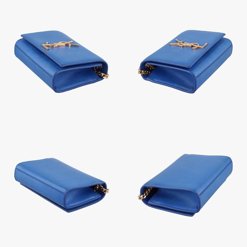 Yves Saint Laurentyves Saint Laurent Kate Blue Caviar Skin 354121 Tct3541211114