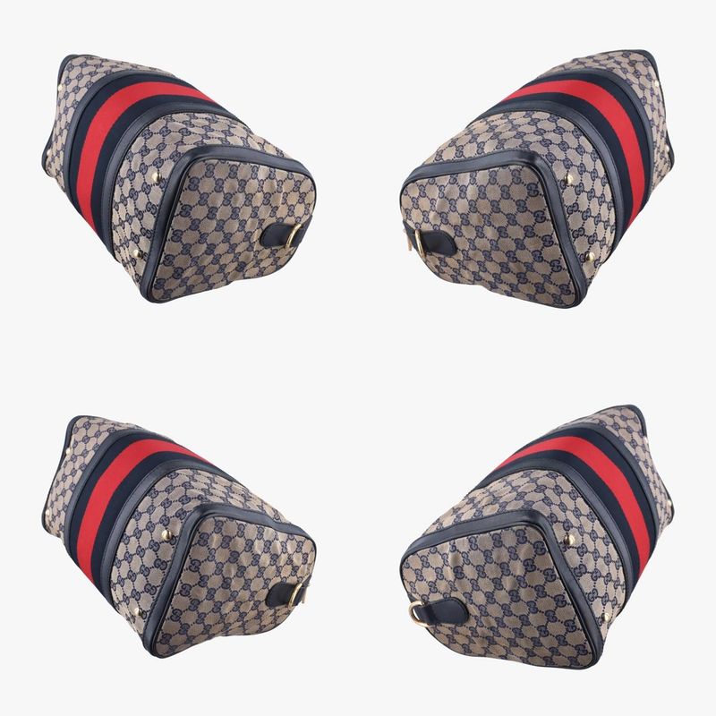 Guccisherry Line Navy Red And Beige Canvas And Leather 247205 H013613447