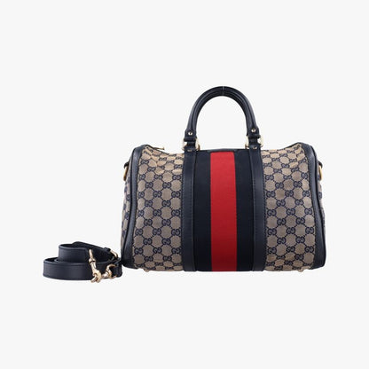 Guccisherry Line Navy Red And Beige Canvas And Leather 247205 H013613447