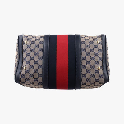 Guccisherry Line Navy Red And Beige Canvas And Leather 247205 H013613447