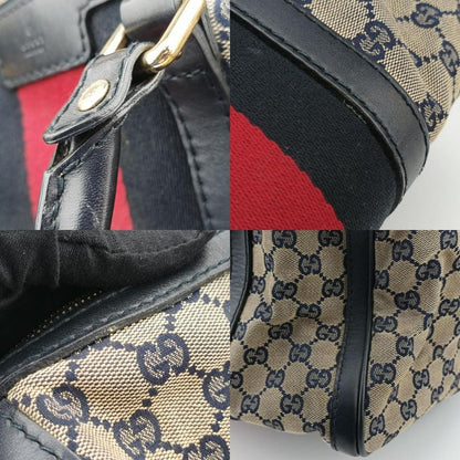 Guccisherry Line Navy Red And Beige Canvas And Leather 247205 H013613447