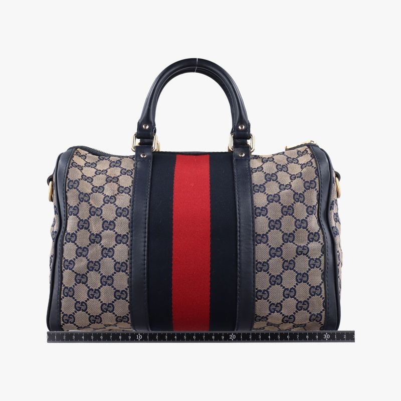 Guccisherry Line Navy Red And Beige Canvas And Leather 247205 H013613447