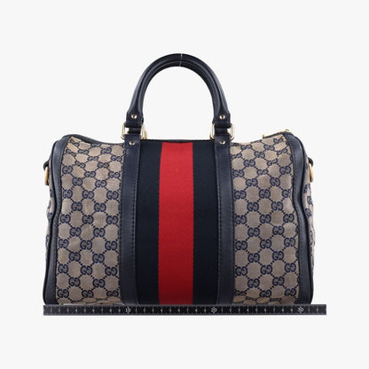 Guccisherry Line Navy Red And Beige Canvas And Leather 247205 H013613447