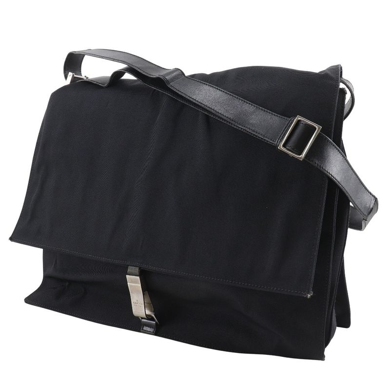 Gucci Nylon Canvas Black Unisex Shoulder Bag